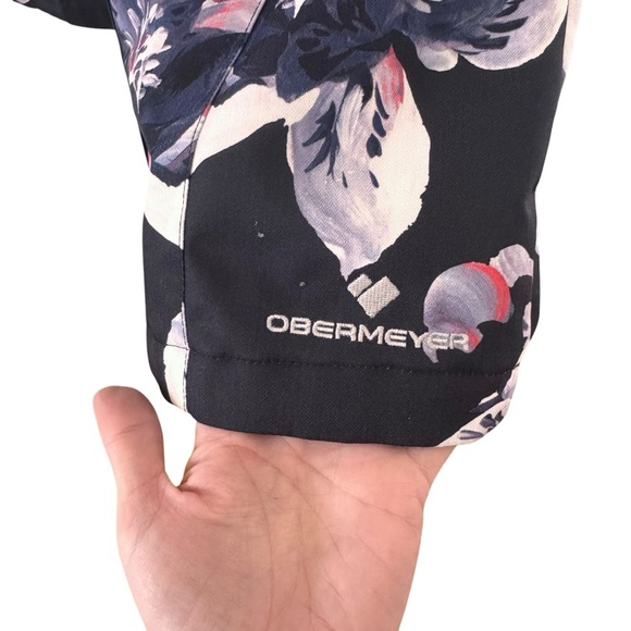 Obermeyer Malta Insulated Snow Ski Snowboard Pants Black Floral Size 12 - Picture 11 of 16